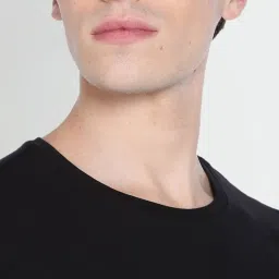 Arrow New York Black Cotton Regular Fit Printed T-Shirt image 5