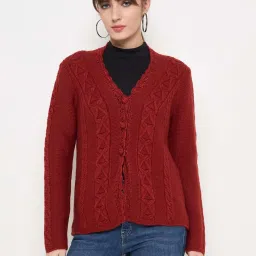 MADAME Red Embroidered Sweater image 1