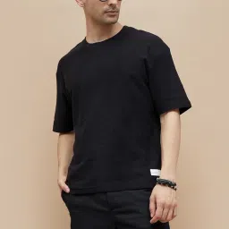 Code By Lifestyle Black Loose Fit T-Shirt image 1