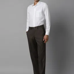 Louis Philippe Brown Regular Fit Trousers image 5