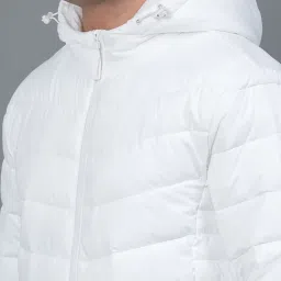 Red Tape White Regular Fit Hooded Padded Jacket image 5