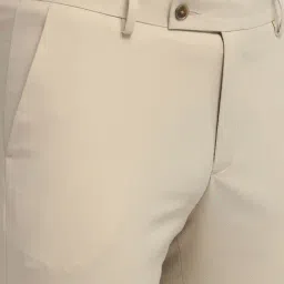 Arrow Beige Slim Fit Printed Trousers image 5