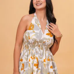 PINGAKSH Print Fit & Flare Midi Dress image 2