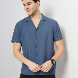 celio celio* Steel Blue Regular Fit Shirt image 1