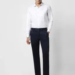 V Dot Navy Skinny Fit Trousers image 5