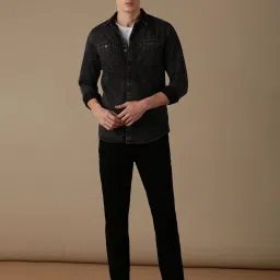 Wrangler Millard Black Regular Fit Lightly Washed Jeans image 5