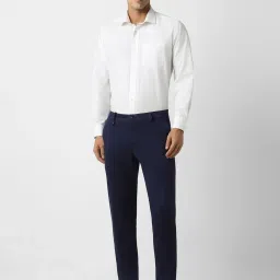 V Dot Navy Slim Fit Trousers image 5