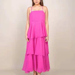 Zink London Pink Plain Dress image 1