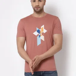 Red Tape Pale Pink Cotton Regular Fit Printed T-Shirt image 1