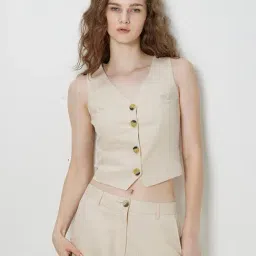 Cover Story Beige Waistcoat-picture-42