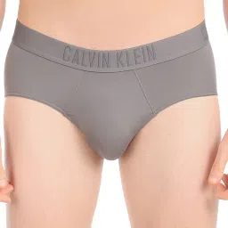 Calvin Klein Grey Sky Regular Fit Logo Printed Briefs image 1