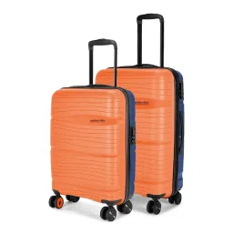 Nasher Miles Nicobar Hard-Sided Polypropylene Set of 2 Orange and Blue Trolley Bags (55 & 65 cm) image 1