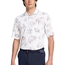 Under Armour White Regular Fit Printed Sports Polo image 1