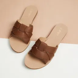 Ginger by Lifestyle Women's Tan Casual Sandals image 1