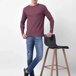 NUMERO UNO Blue Solid Distressed Jeans image 5