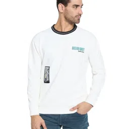 Octave White Regular Fit Printed Sweatshirt image 1