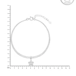 Touch925 925 Silver Crystal Flare Flexible Anklet image 5