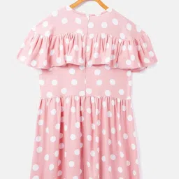 Crimsoune Club Kids Peach Printed Dress image 2