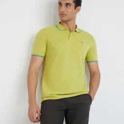 Park Avenue Green Slim Fit Polo T-Shirt image 1