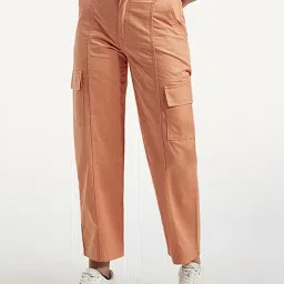 Levi's Orange Cotton Loose Fit Cargo Jeans image 1