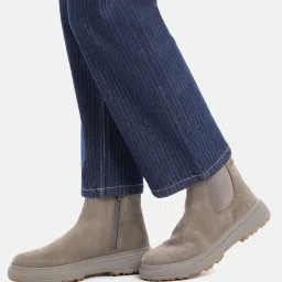 Geox Women's D Lamidie + Grip ABX D Taupe Chelsea Boots image 1