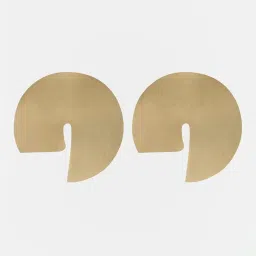 Sohi Gold Plated Designer Hoop Earrings Pack of 2 image 1