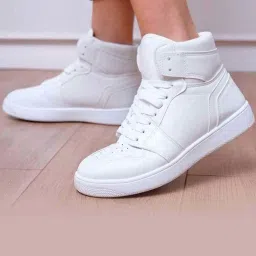 Shoetopia Kids White Casual Sneakers image 1
