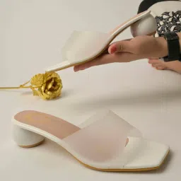 Shoetopia Kids White Casual Slides image 1