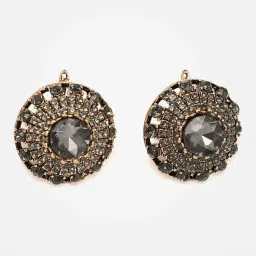 Sohi Silver Plated Designer Stone Drop Earrings image 1