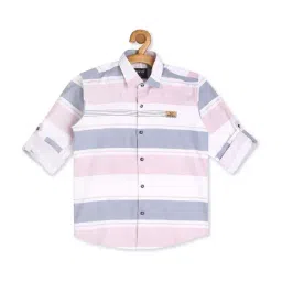 Cavio Kids Multicolor Cotton Striped Full Sleeves Shirt-picture-24