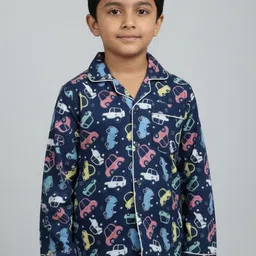 YK Boys Printed Night suit image 2