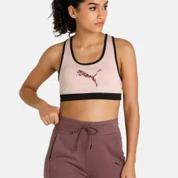 Puma Pink Printed Sports Bra image 1