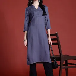 Anouk Pleated Straight Kurta image 4