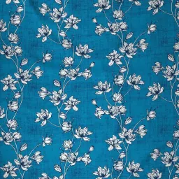 Dreamscape Blue & White Cotton 144 TC King Bedsheet with 2 Pillow Covers image 4