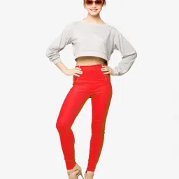Miss Chase Red Slim fit Jeggings image 4