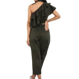 ATTIC SALT Green Regular Fit Crop Pants image 2