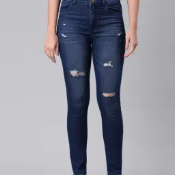 Zheia Blue Cotton Slim Fit Jeans-picture-45