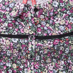 Blue Giraffe Kids Multicolor Cotton Floral Print Full Sleeves Top image 3