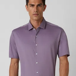 Van Heusen Men Spread Collar Solid Cotton Formal Shirt-picture-21