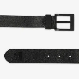 Spykar Black Textured Leather Casual Belt image 4