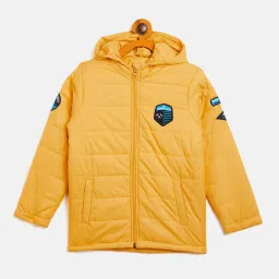 Duke Kids Yellow Quilted Full Sleeves Jacket image 1