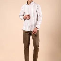 V-Mart Men Cotton Striped Regular Fit Shirt image 4