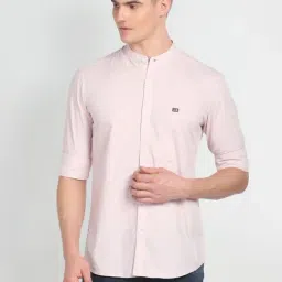 Arrow Sport Pink Cotton Slim Fit Printed Shirt-picture-17