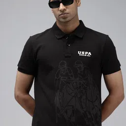 U.S. Polo Assn. Denim Co. Pure Cotton Brand Logo Printed Polo Collar Slim Fit T-shirt-picture-31
