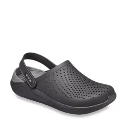 Crocs Unisex LiteRide Black & Slate Grey Back Strap Clogs-image-19