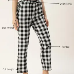 Kryptic Green & White Cotton Relaxed Fit Printed Lounge Pants - Pack of 2 image 4