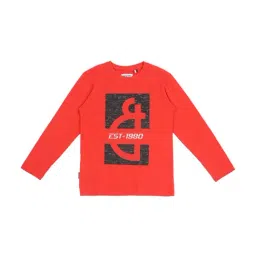 Gini & Jony Kids Red Cotton Printed T-Shirt-picture-17