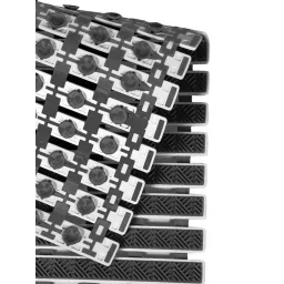 FABINALIV Black Striped Anti-Skid Rubber Shower Mat with Suction Cups image 5