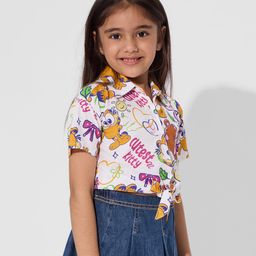 The Souled Store Cotton Garfield Featuring Half SleevesCharacter Printed Top - White-picture-35