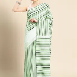 BUTA BUTI Striped Pure Cotton Saree-picture-11